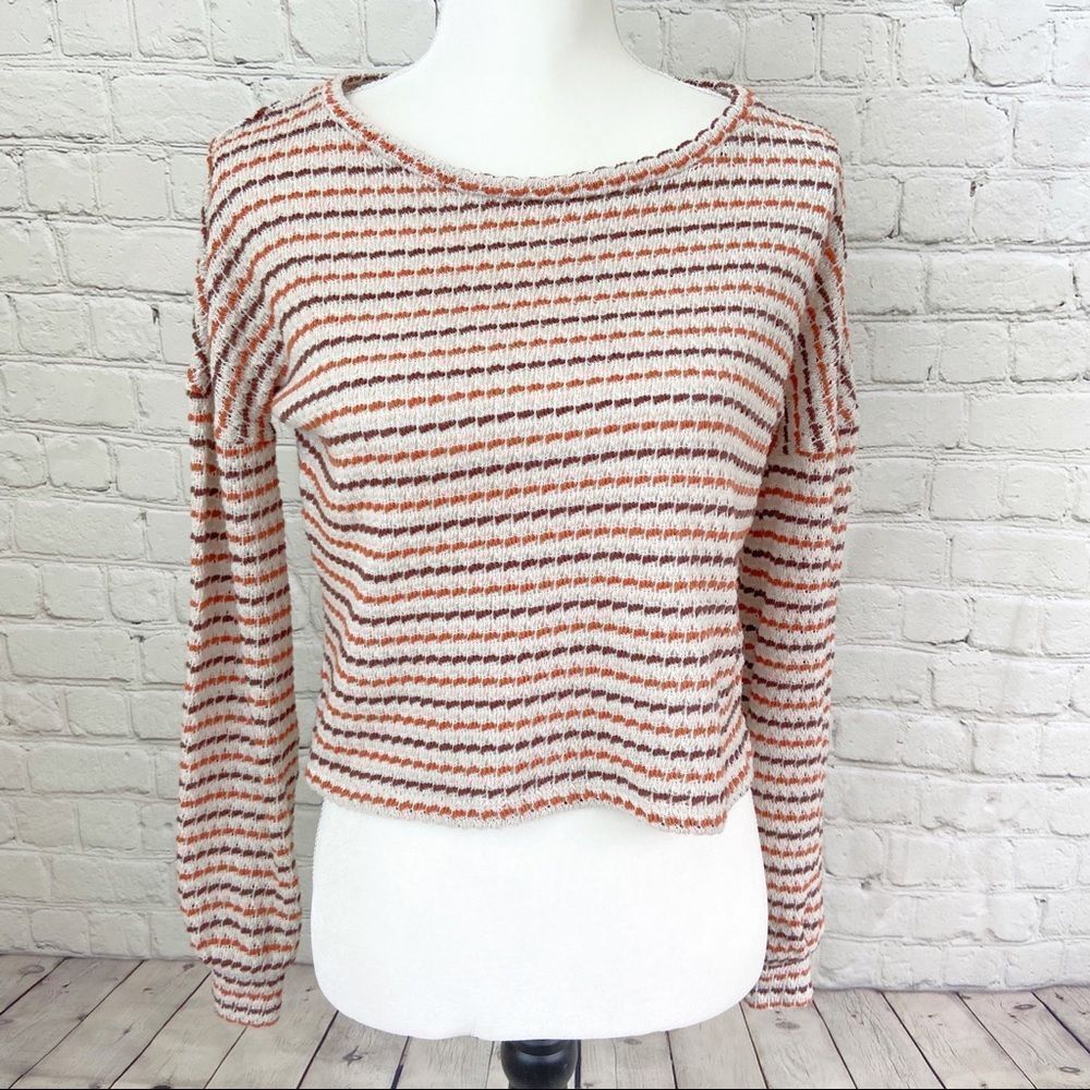 4/$25 sweet & sinful brown striped sweater